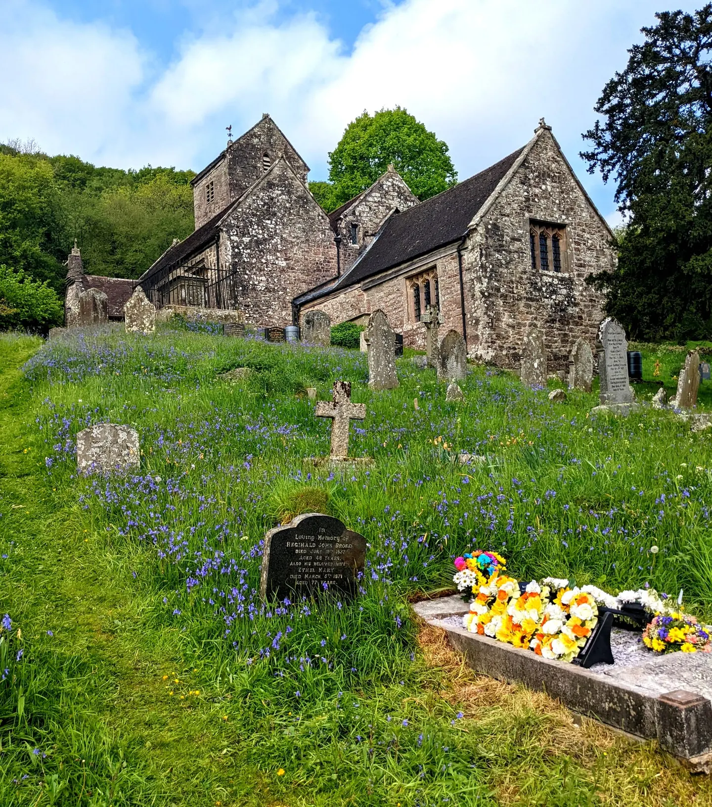 Photo of Penallt Old Church, a church in the Wye Valley, Monmouthshire, south east Wales.