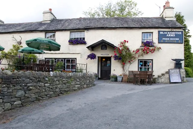 Photo of The Blacksmiths Arms, a pub near Broughton Mills in the Lake District, Cumbria, north west England.