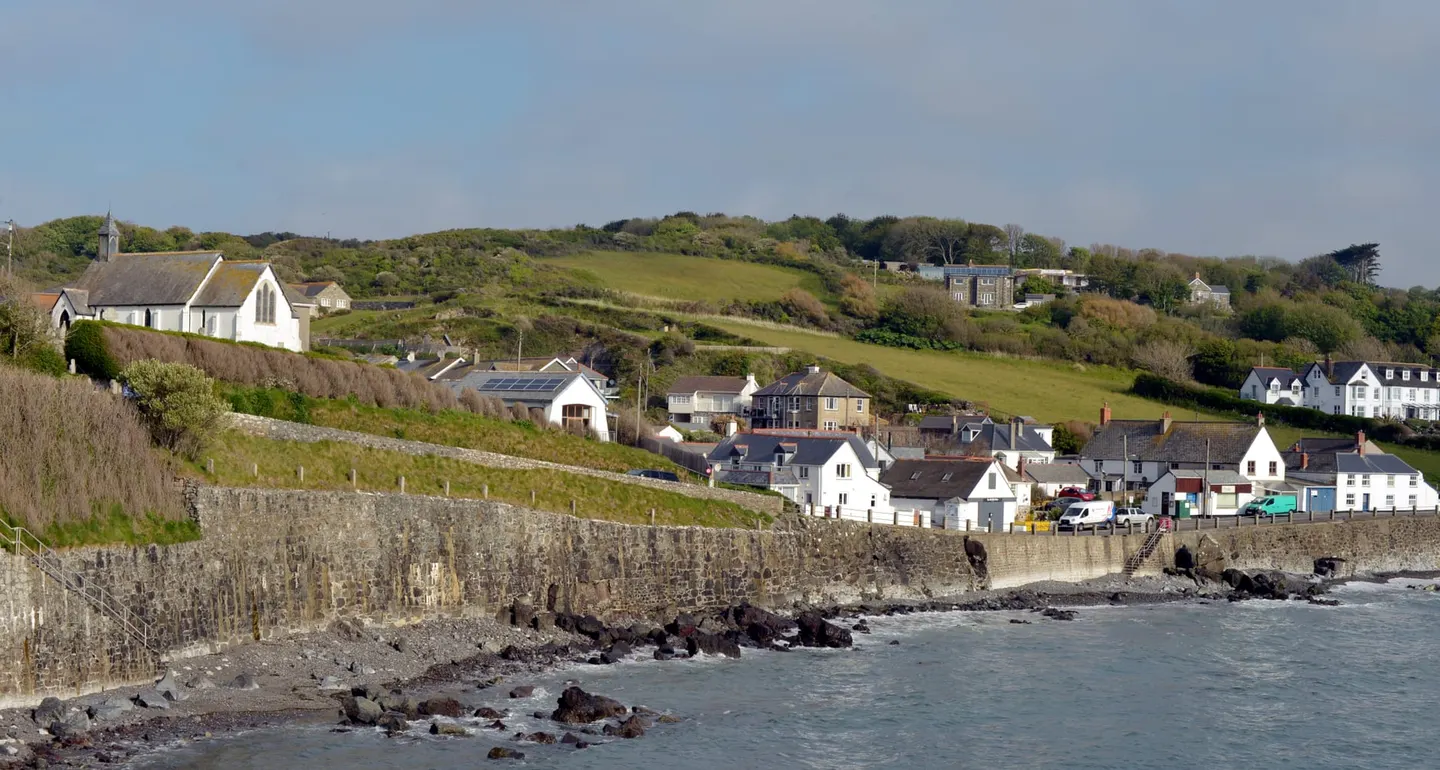 Photo of Coverack, a swimming spot near Cadgwith, Cornwall, south west England.