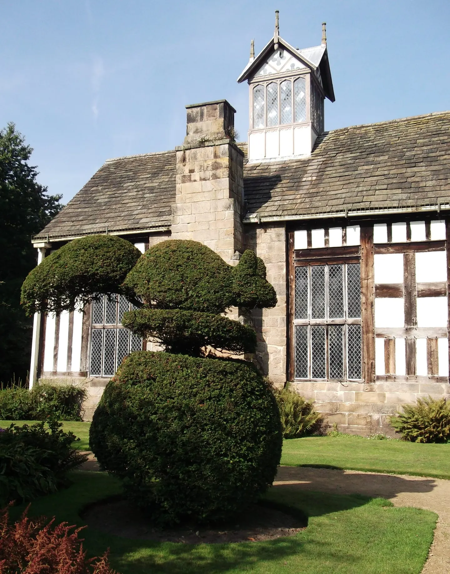 Photo of Rufford Old Hall, a house & garden in Lancashire, north west England.