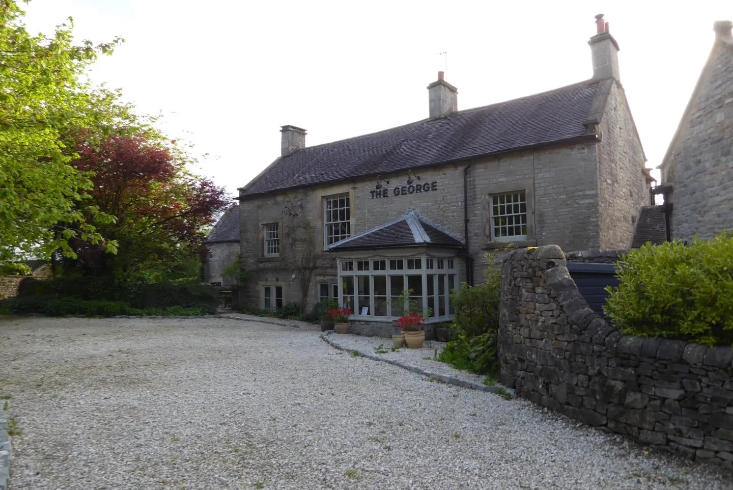 Photo of The George (Alstonefield), a pub in the Peak District, Staffordshire, central England.