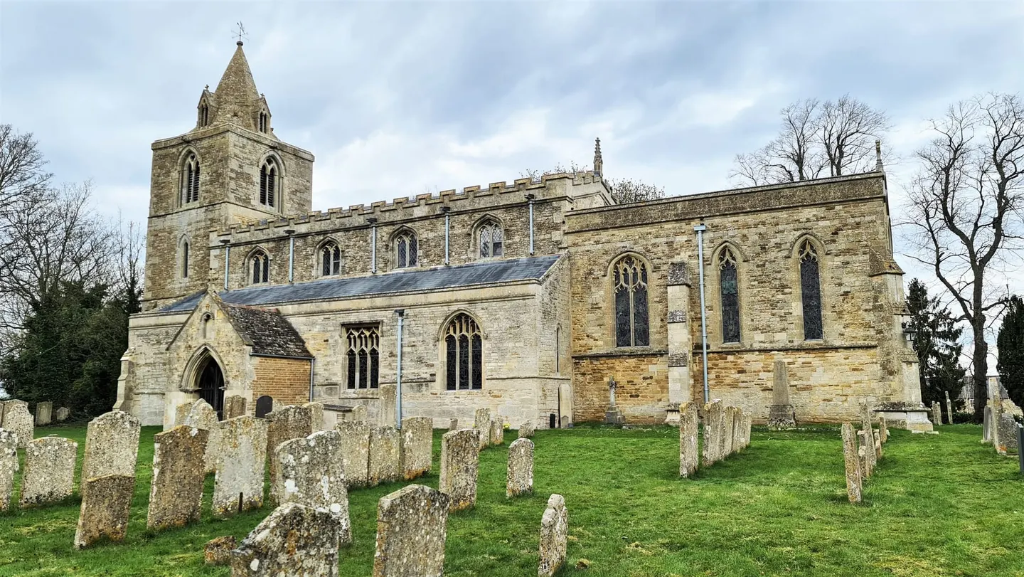 Photo of St Andrew's Church, Hambleton, a church in Rutland, central England.