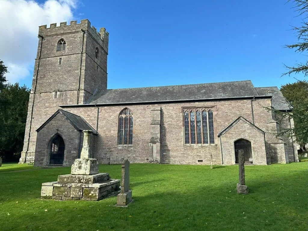 Photo of St Michael's Church, Cwmdu, a church in Bannau Brycheiniog, the Powys, mid Wales.