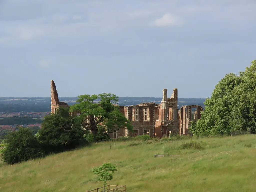 Photo of Houghton House, a landmark near Clophill, Bedfordshire, eastern England.