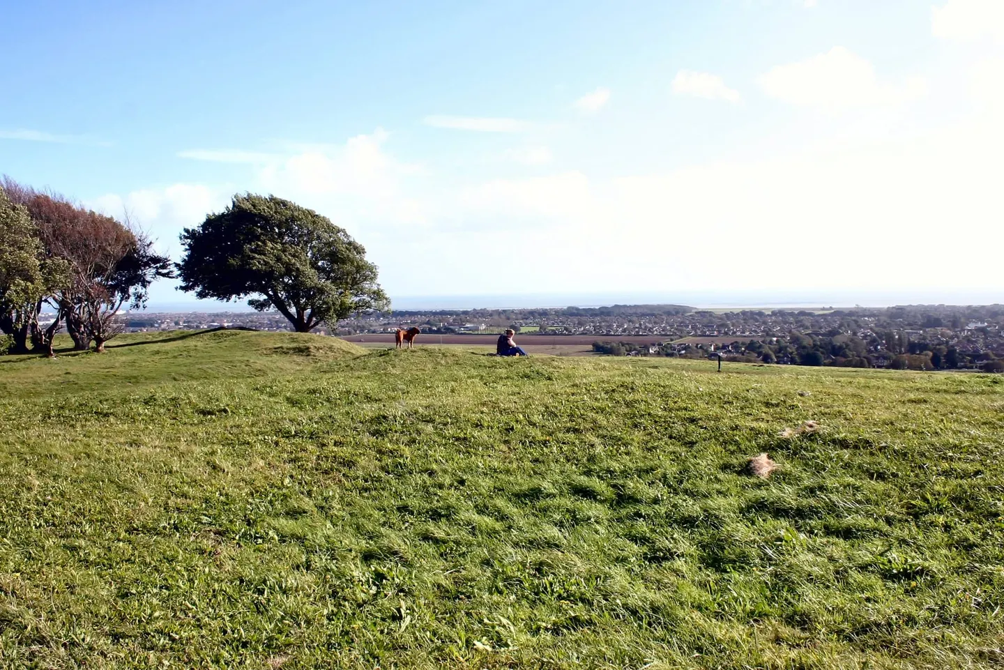Photo of Highdown Hill, a country estate near Findon in the South Downs, West Sussex, south east England.