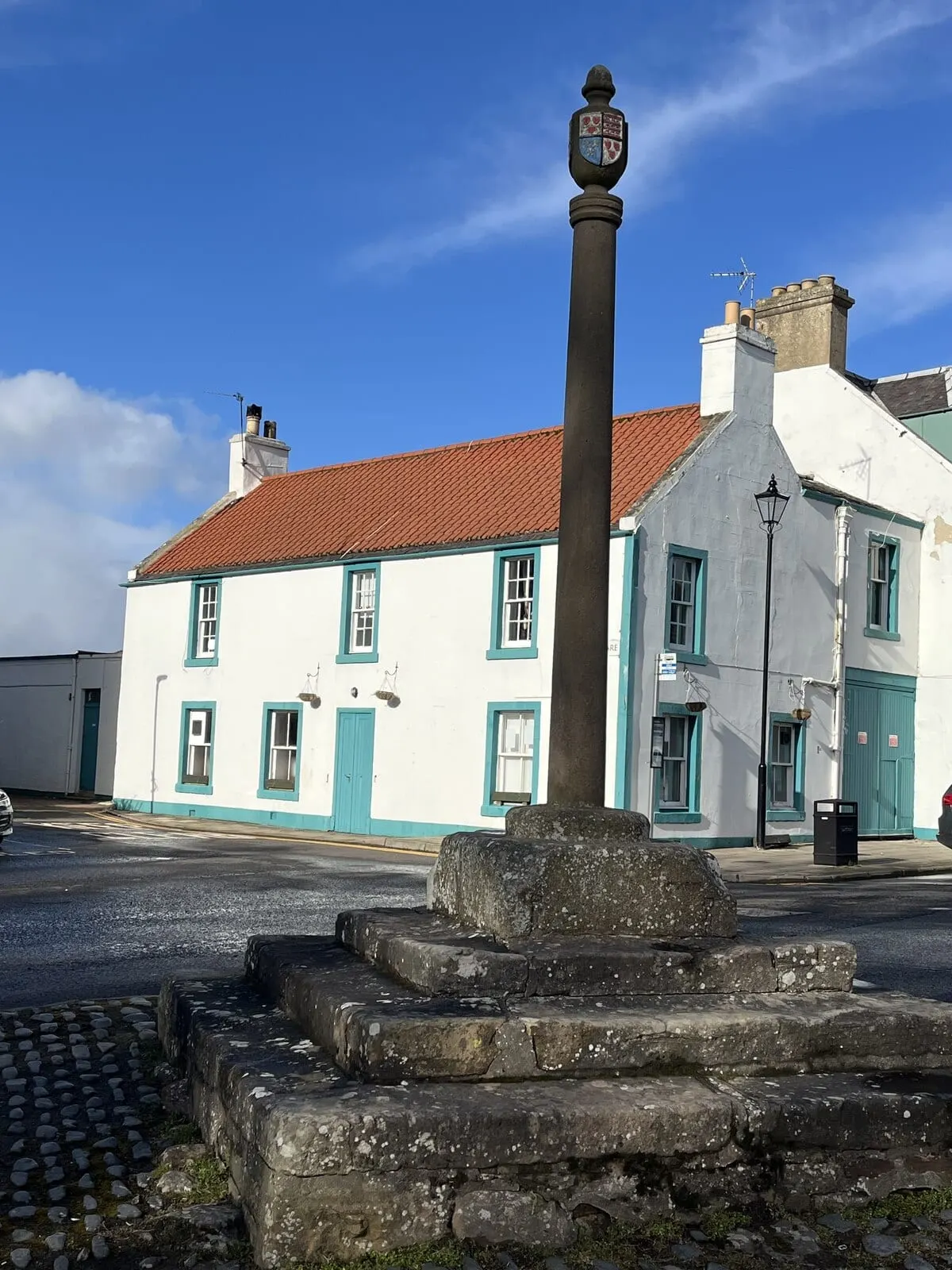 Photo of Gifford, a village in East Lothian, central Scotland.