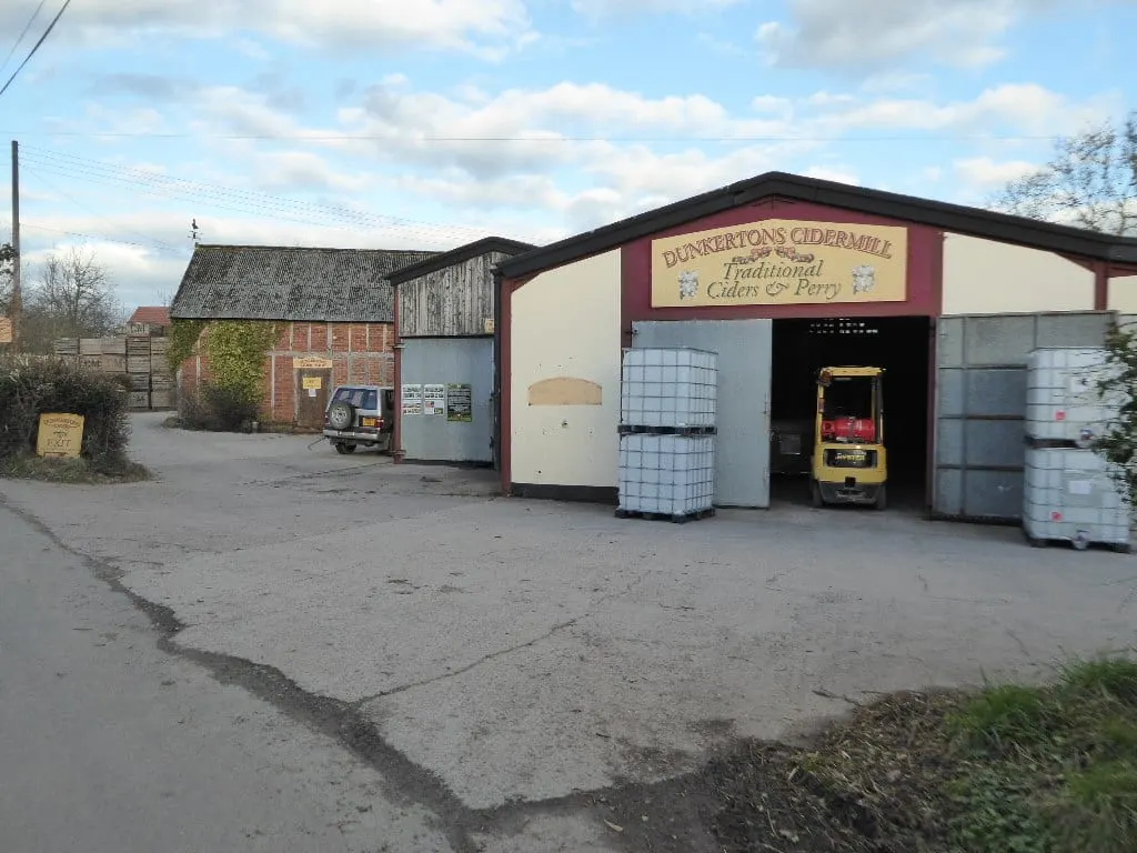 Photo of Dunkertons Cider Mill, a farm & farm shop near Pembridge, Herefordshire, central England.