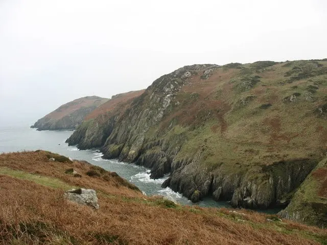Photo of the coast at Bryn Llewelyn and Dinas Gynfor, Anglesey, north Wales.