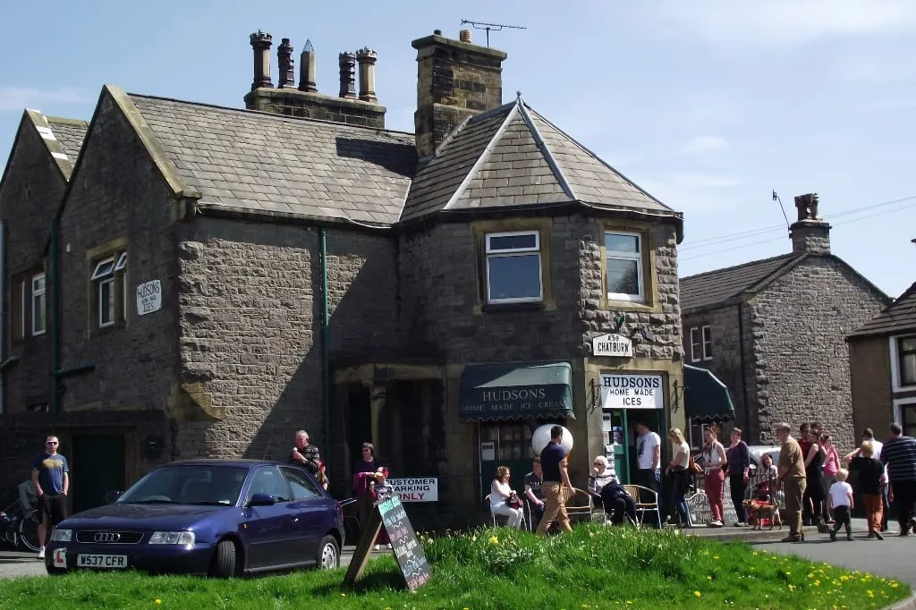 Photo of Hudson's Ice Cream Parlour, a farm & farm shop near Chatburn, Lancashire, north west England.