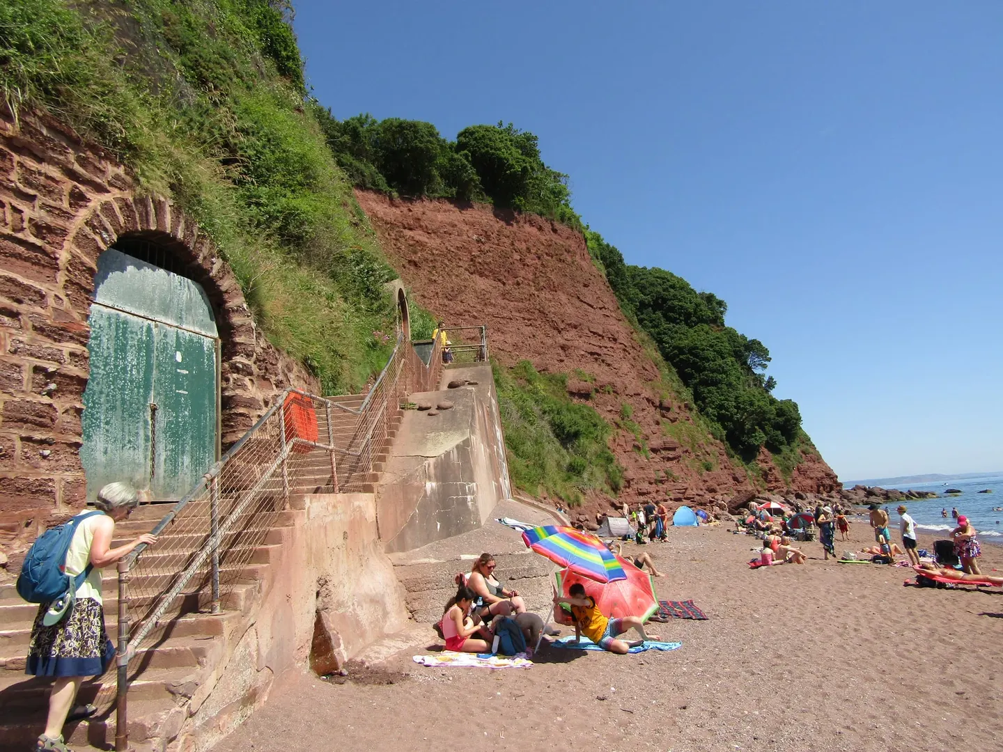 Photo of Ness Cove, a swimming spot near Shaldon, Devon, south west England.