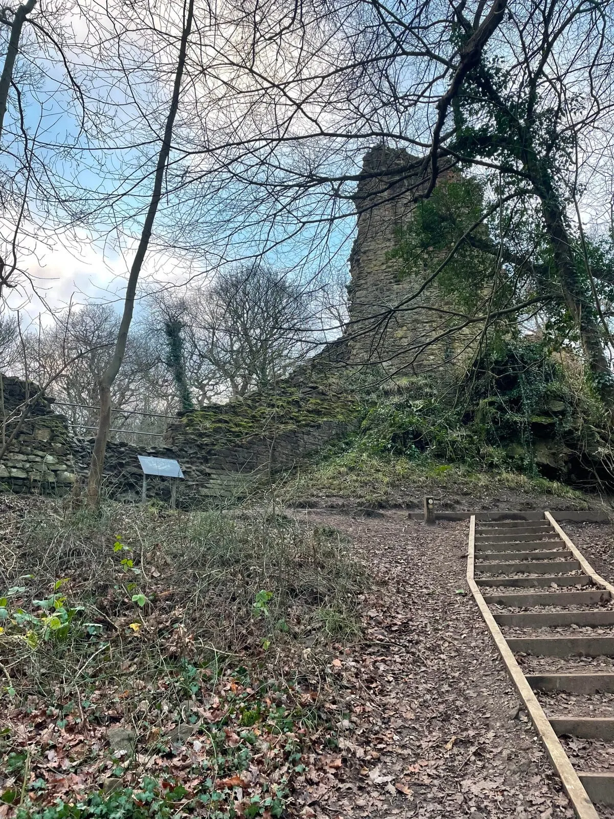 Photo of Castell Ewloe, a ruined castle near Mold, Flintshire, north Wales.