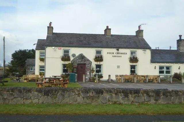 Photo of The Four Crosses, a pub near Menai Bridge, Anglesey, north Wales.