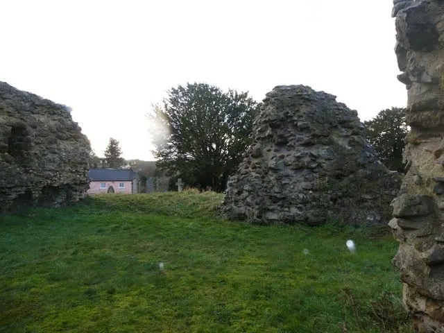 Photo of Ruyton-XI-Towns castle, a ruined castle near Melverley, Shropshire, central England.
