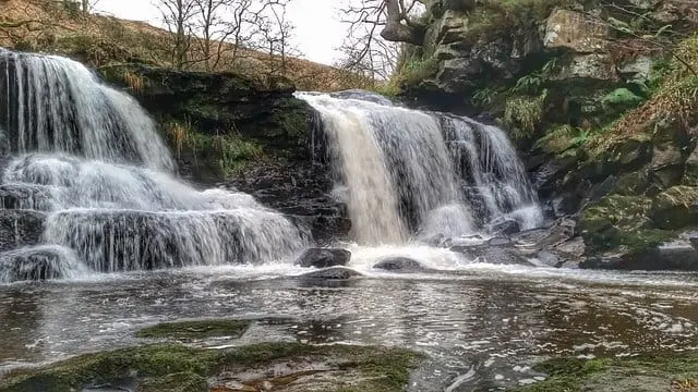 Photo of Thomason Foss, a waterfall near Goathland in the North York Moors, North Yorkshire, northern England.