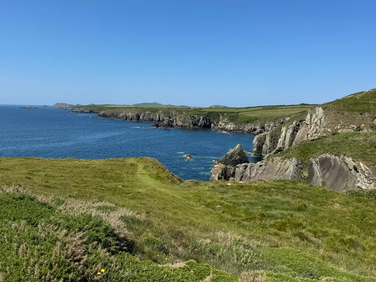 Photo along the Wales Coast Path, an 870-mile long-distance path running from Chepstow to Queensferry, Wales.