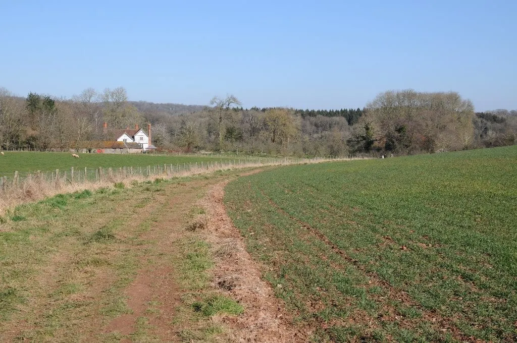 Photo of Brockhampton, a house & garden near Bromyard, Herefordshire, central England.