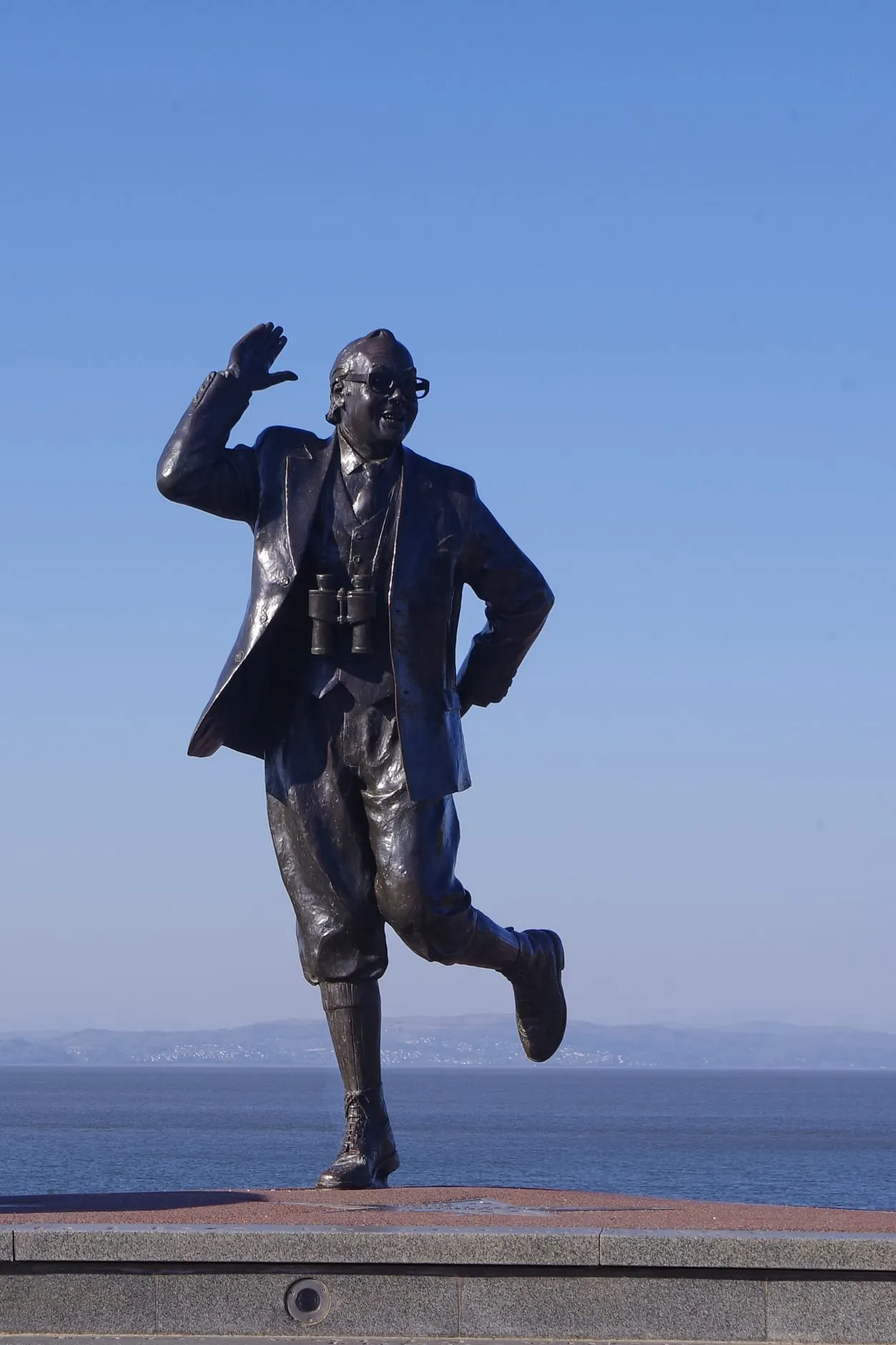 Photo of Eric Morecambe Statue, a landmark in Lancashire, north west England.