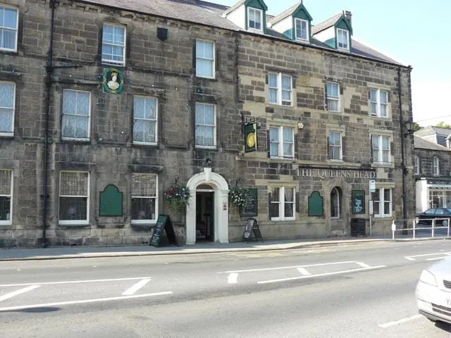Photo of The Queens Head, a pub near Rothbury, Northumberland, north east England.