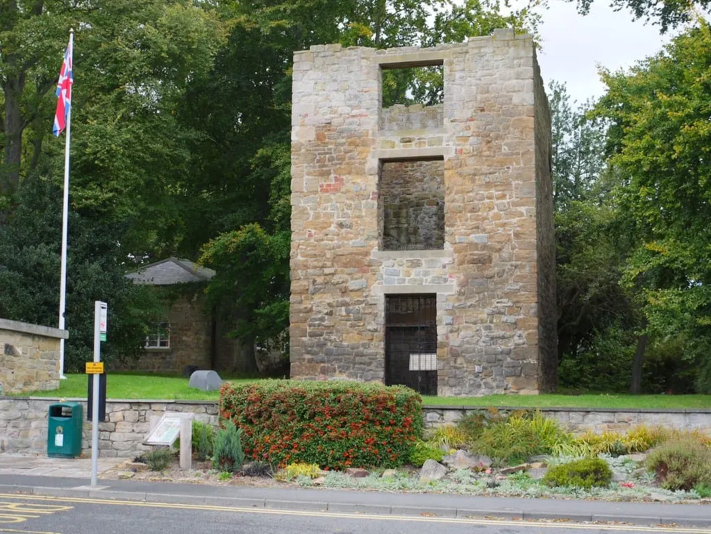 Photo of Vicar's Pele, a ruined tower house near Wylam, Northumberland, north east England.