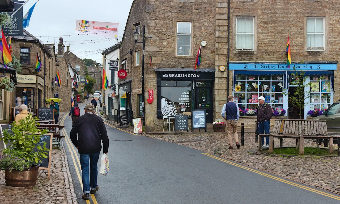 Photo of Grassington, a village in the Yorkshire Dales, North Yorkshire, northern England.