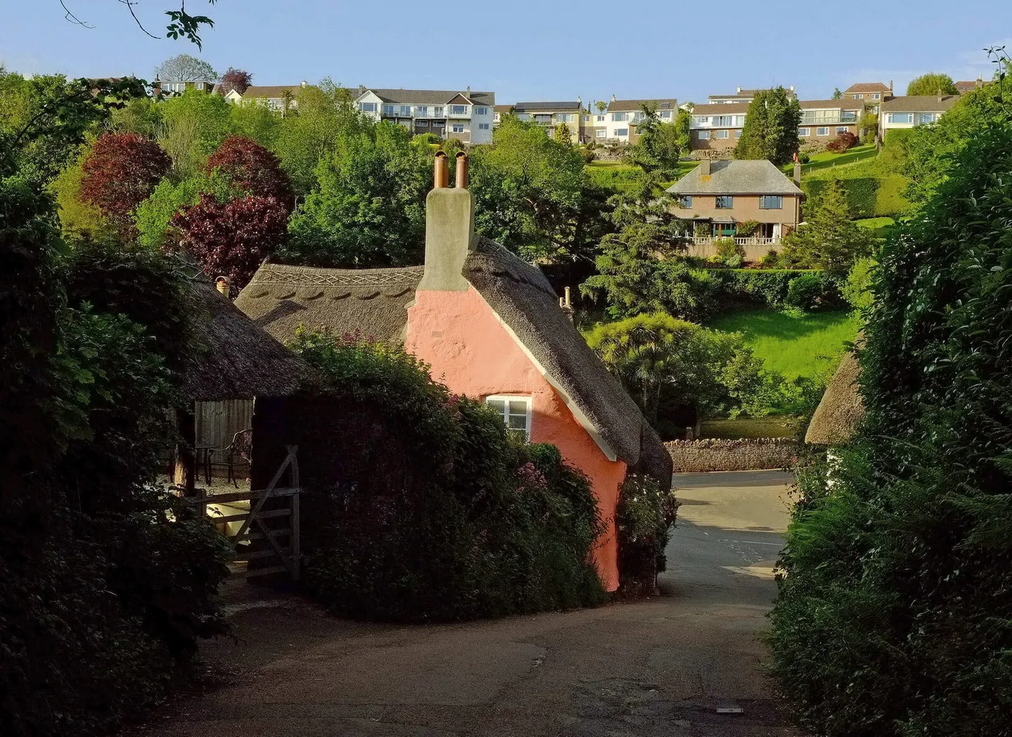 Photo of Cockington, a village in Devon, south west England.
