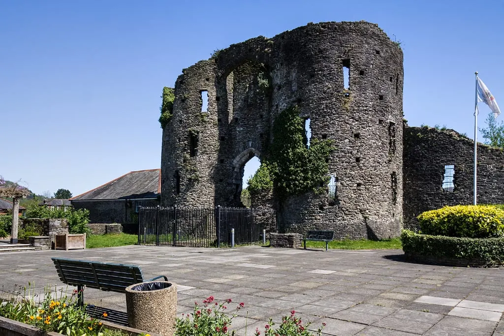 Photo of Neath Castle, a ruined castle near Aberdulais, Neath Port Talbot, south west Wales.