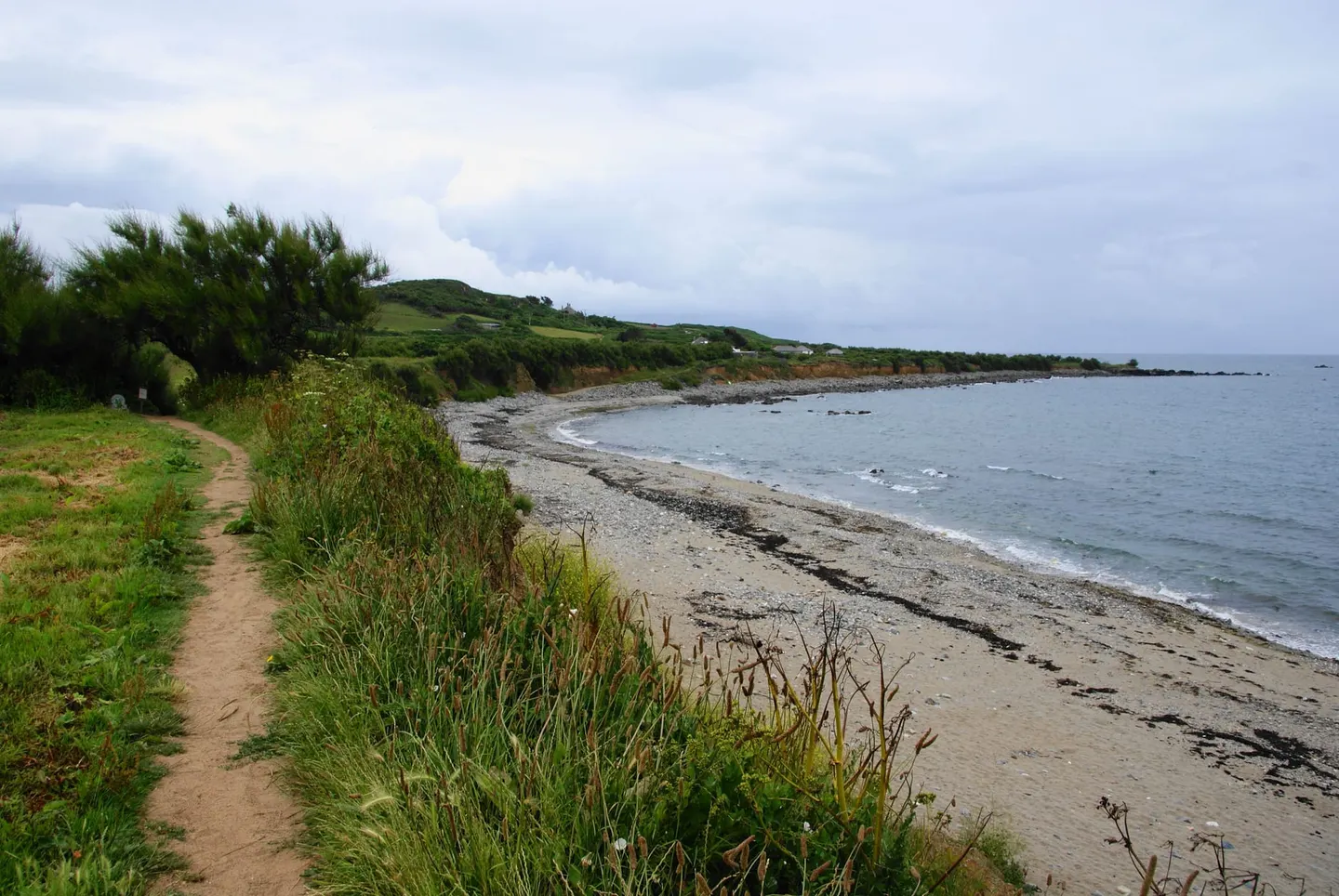 Photo of the coast at Mounts Bay, Cornwall, south west England.