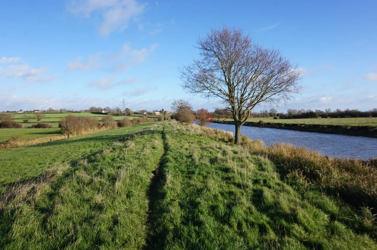 Photo of the Royal Military Canal, a 28-mile canal running from Hythe to near Hastings, south east England.