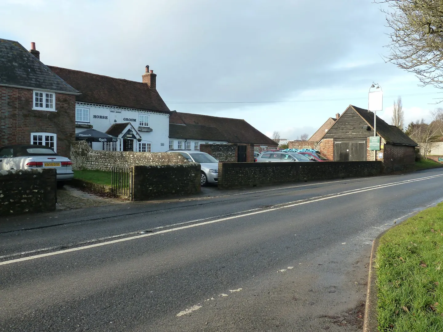 Photo of Horse & Groom, a pub near East Ashling in the South Downs, West Sussex, south east England.