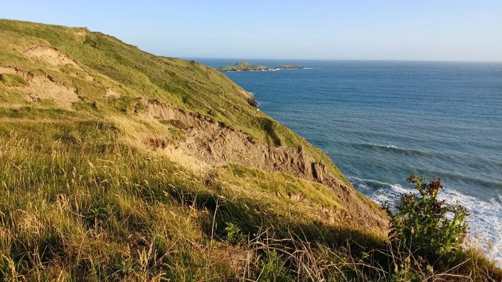 Photo of the coast at Penrhyn Mawr, Gwynedd, north Wales.