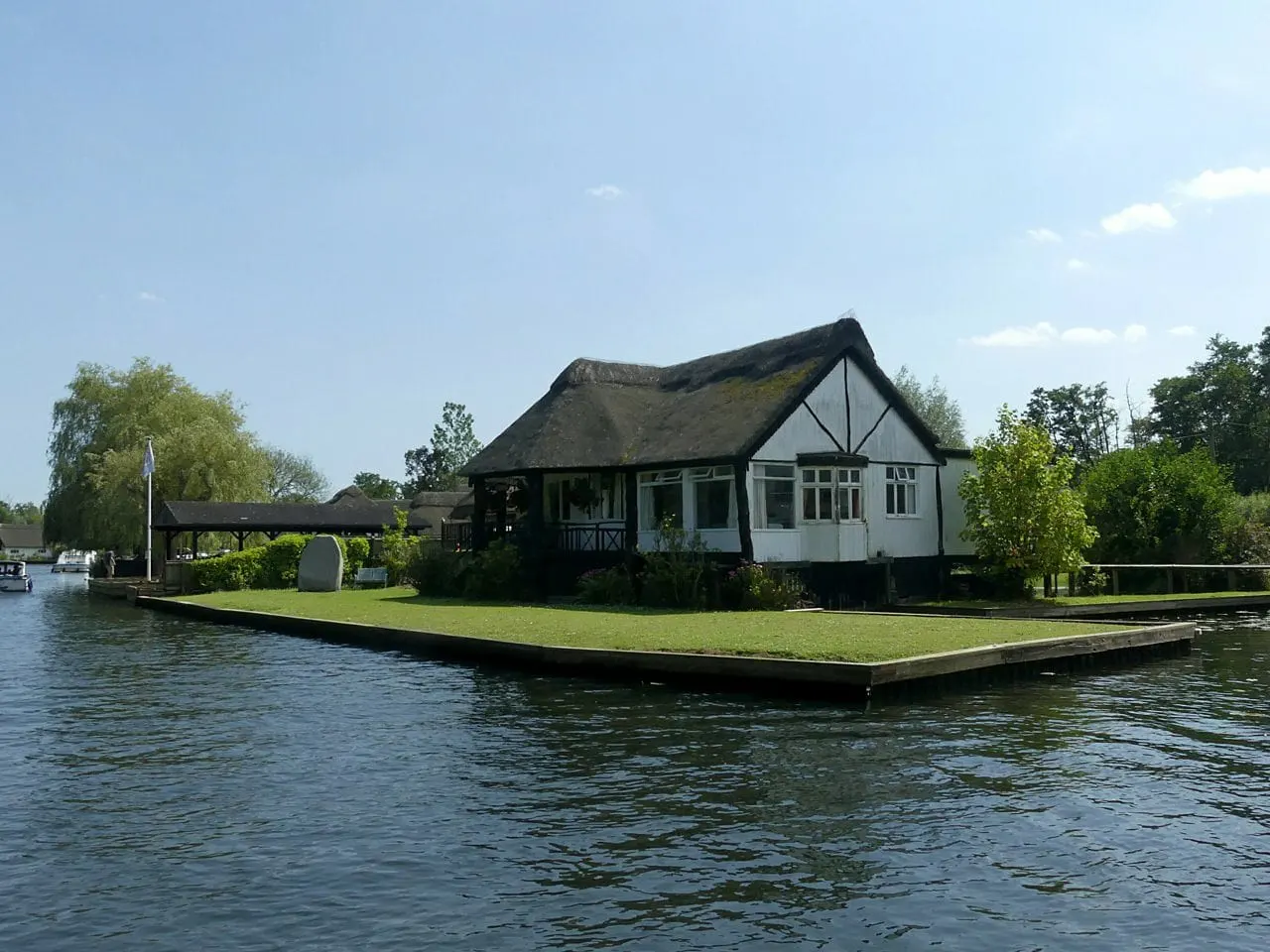 Photo of Wroxham, a village in the Broads, Norfolk, eastern England.