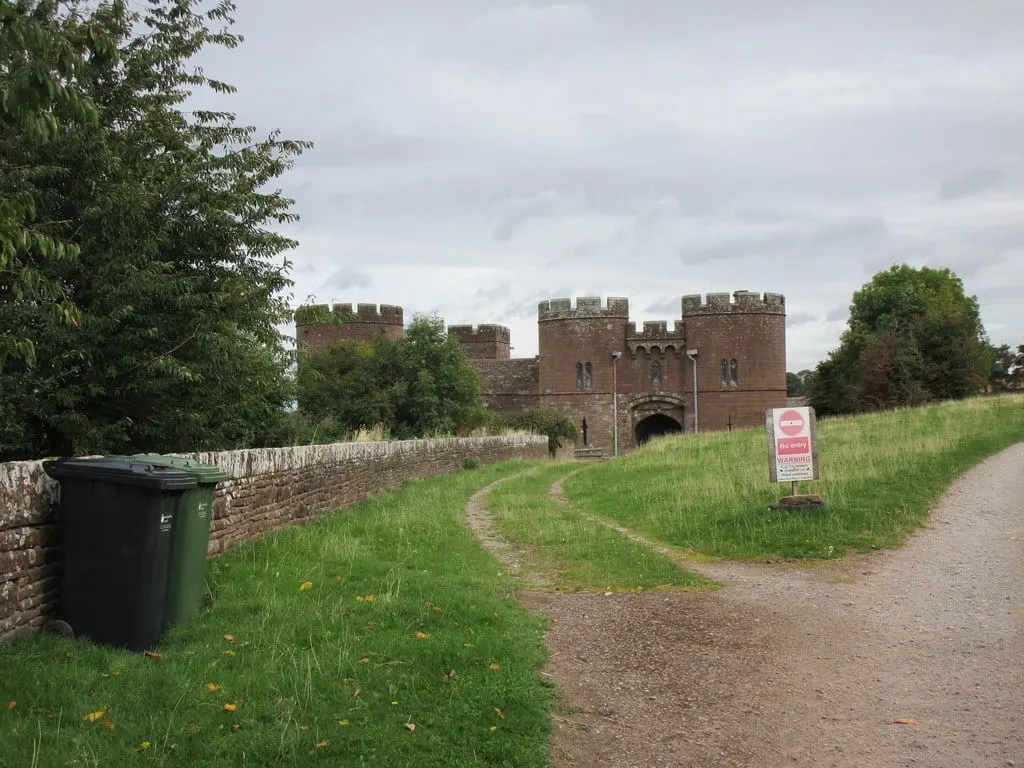 Photo of Pembridge Castle, a ruined castle near Skenfrith, Herefordshire, central England.