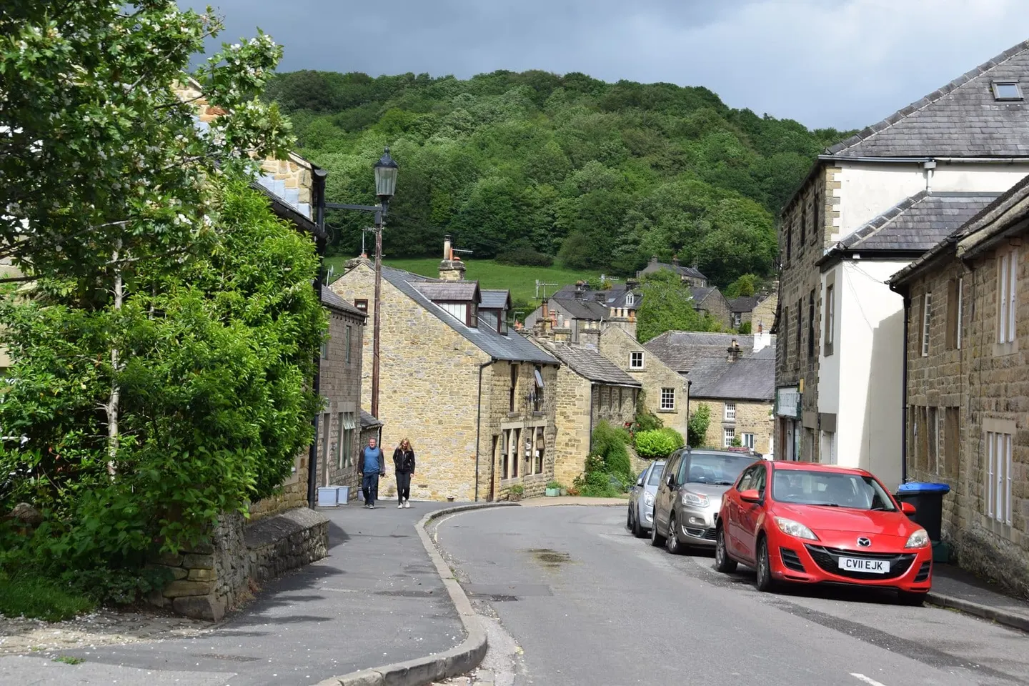 Photo of Eyam, a village in the Peak District, Derbyshire, central England.