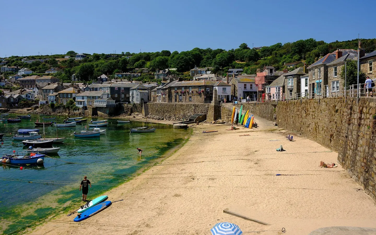 Photo of Mousehole, a village in Cornwall, south west England.