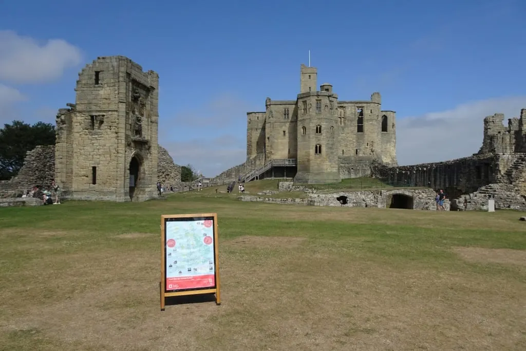 Photo of Warkworth, a village in Northumberland, north east England.