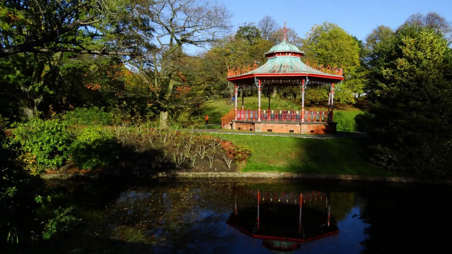 Photo of Sefton Park, a Grade I registered house & garden near Liverpool, Merseyside, north west England.