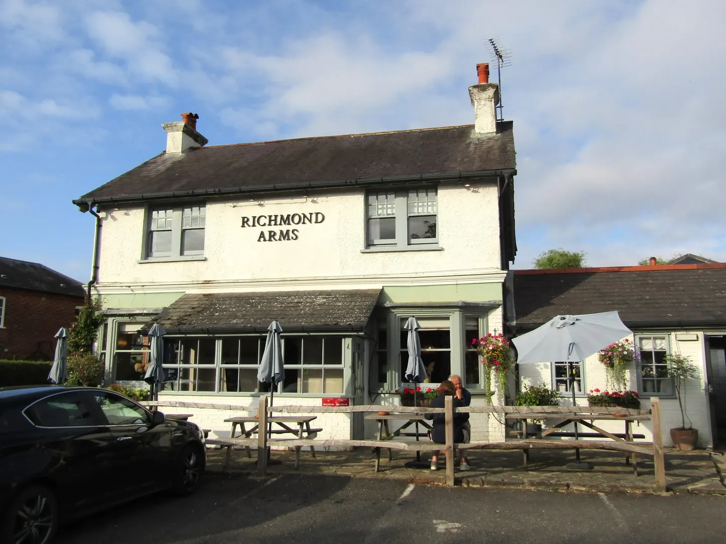 Photo of The Richmond Arms, a pub near West Ashling in the South Downs, West Sussex, south east England.
