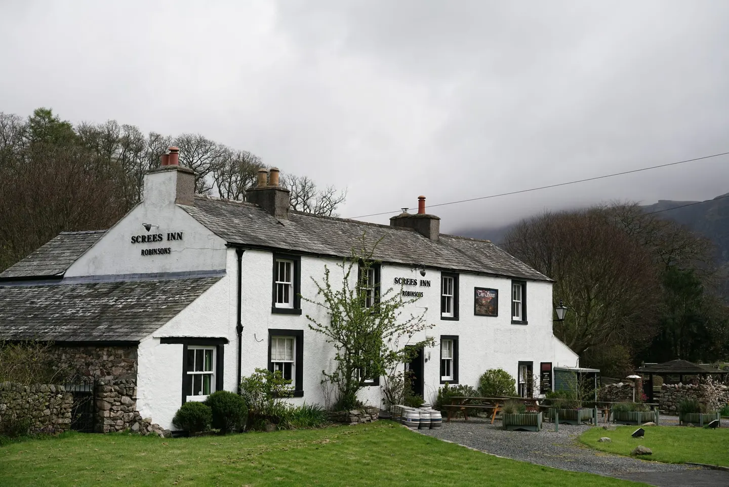 Photo of The Screes Inn, a pub near Nether Wasdale in the Lake District, Cumbria, north west England.