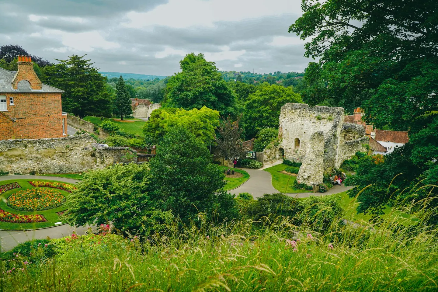 Photo of Guildford Castle, a ruined castle near Chilworth, Surrey, south east England.