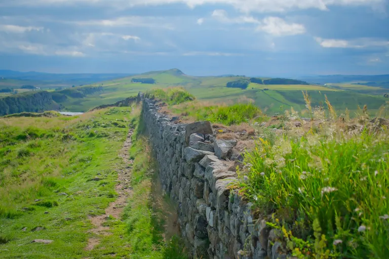 Photo along the Hadrian's Wall Path, an 84-mile National Trail running from Wallsend to Bowness-on-Solway, England.