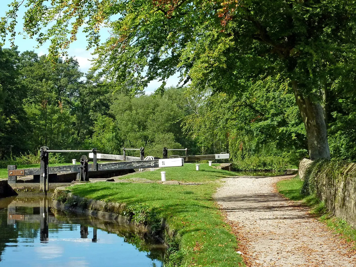 Photo of Marple Locks, a landmark in Greater Manchester, north west England.