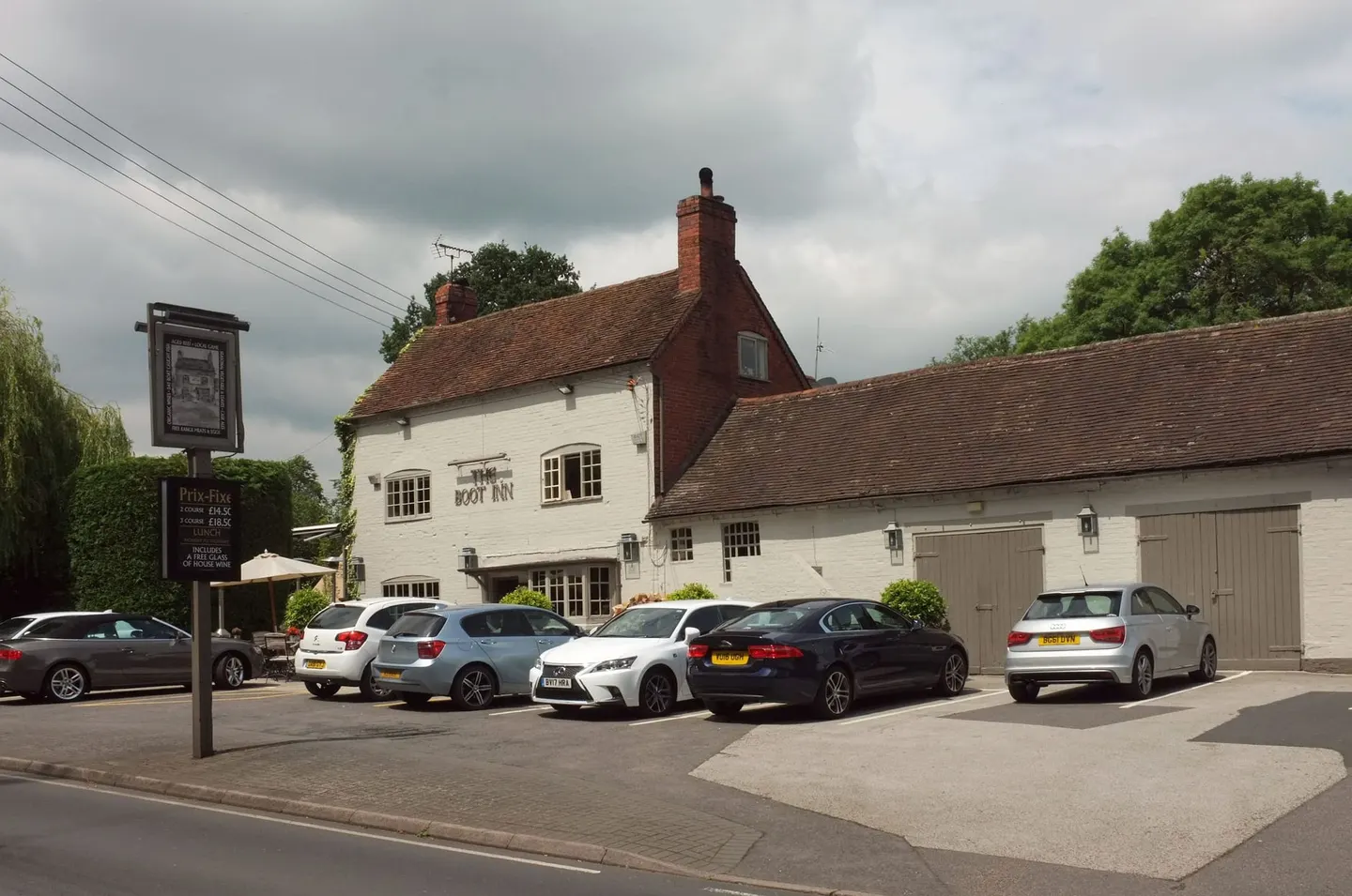 Photo of The Boot Inn, a pub near Lapworth, Warwickshire, central England.