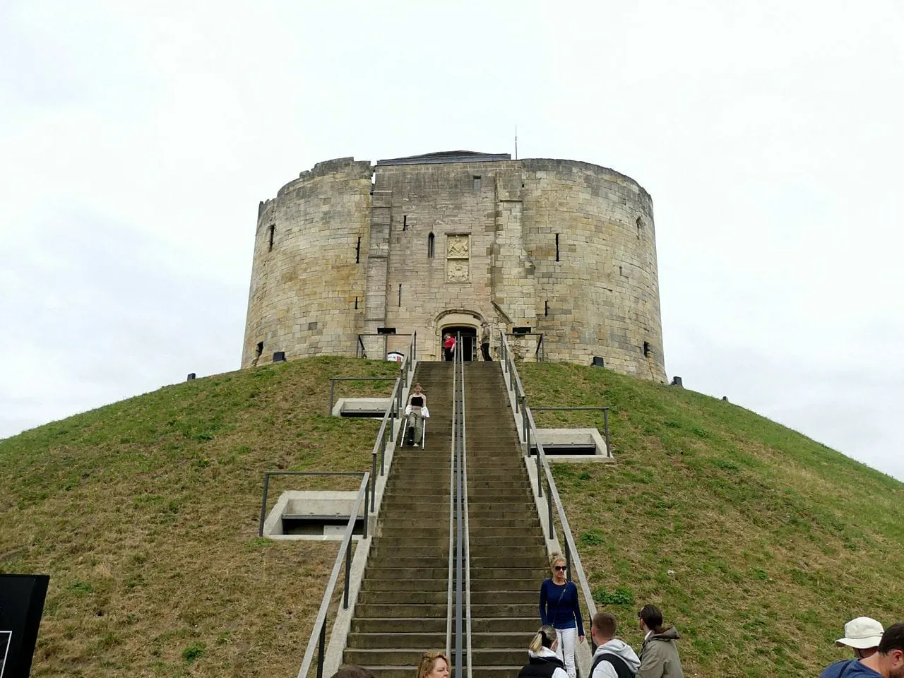 Photo of Clifford's Tower, York, a motte & bailey in North Yorkshire, northern England.