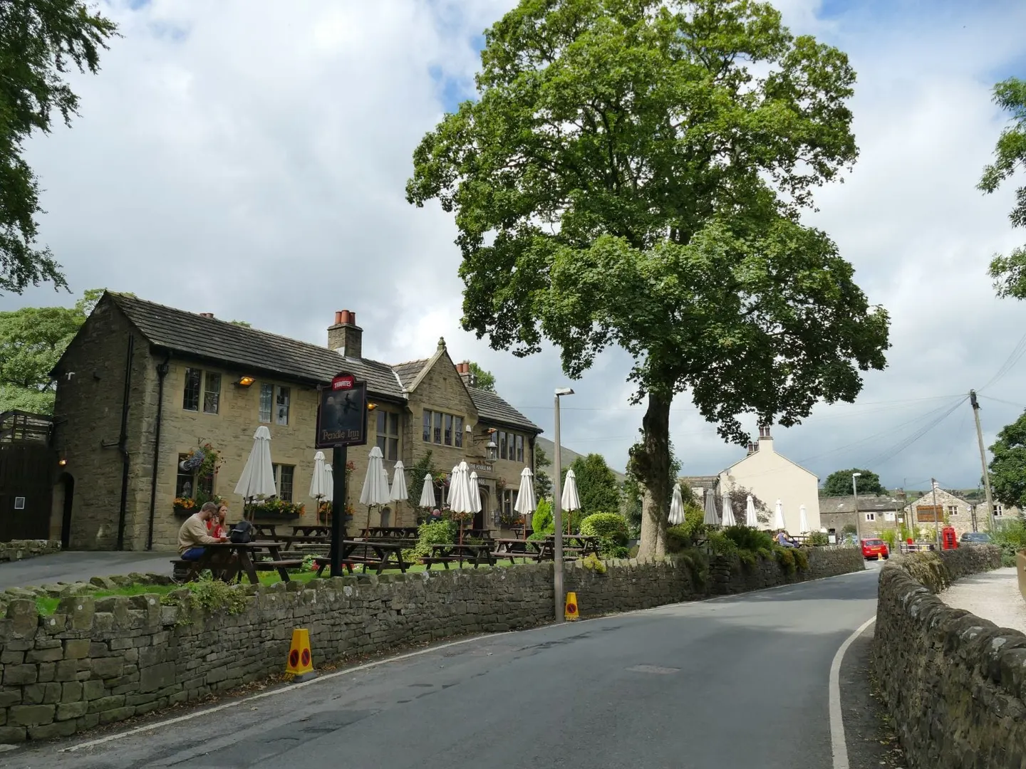 Photo of The Pendle Inn, a pub near Barley in the Forest of Bowland, Lancashire, north west England.