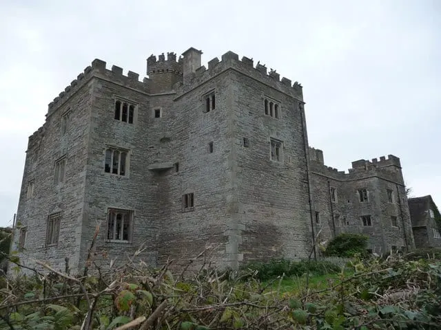 Photo of Pencoed Castle, a ruined castle near Penhow, Newport, south east Wales.