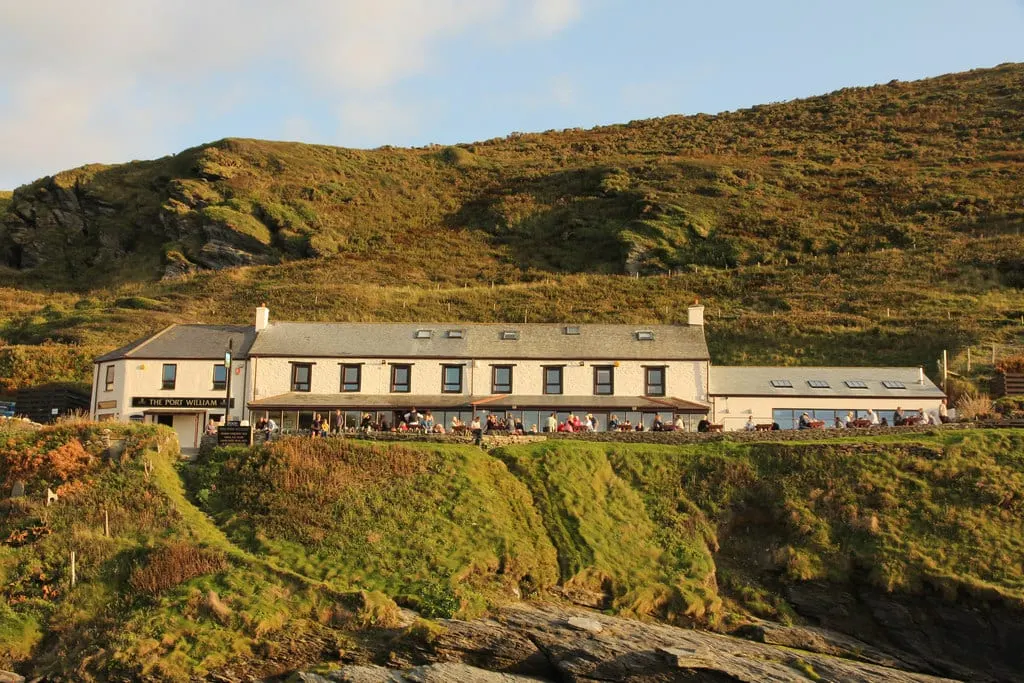 Photo of Port William, a pub near Trebarwith, Cornwall, south west England.