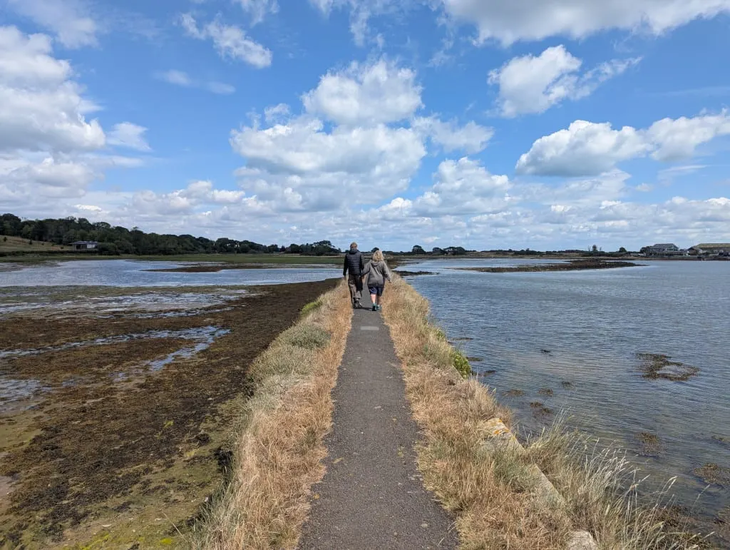 Photo of Brading Marshes to St. Helen's Ledges, a Site of Special Scientific Interest near Bembridge, the Isle of Wight, south east England.