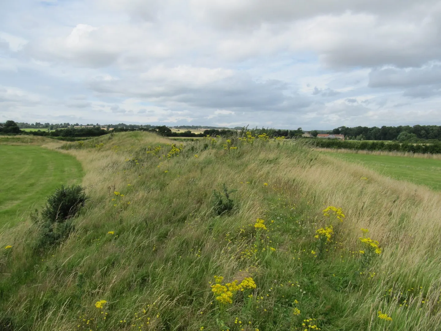 Photo of Thornborough Henges, a henge near Grewelthorpe, North Yorkshire, northern England.