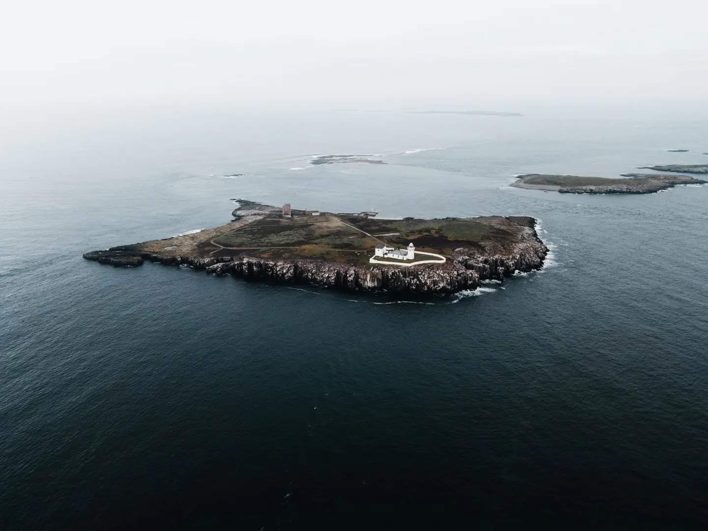 Photo of the Farne Islands, an island in Northumberland, north east England.
