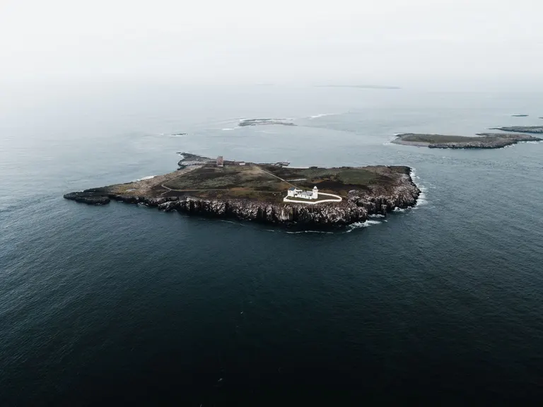 Photo of the Farne Islands, an island in Northumberland, north east England.